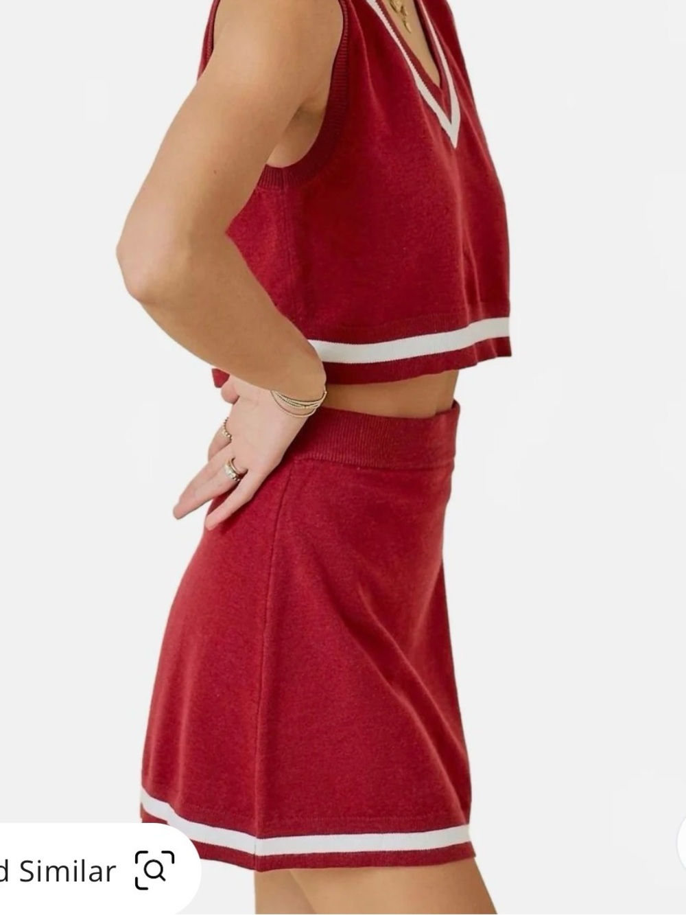 Day + Moon Women's Red College Sweater Skirt Small NWT - Picture 3 of 12